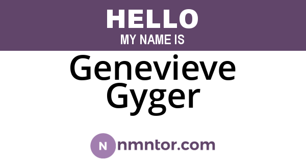Genevieve Gyger