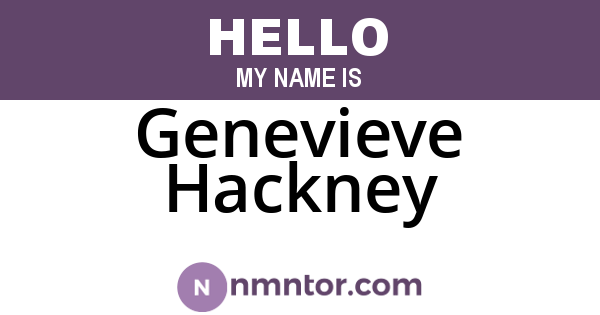 Genevieve Hackney