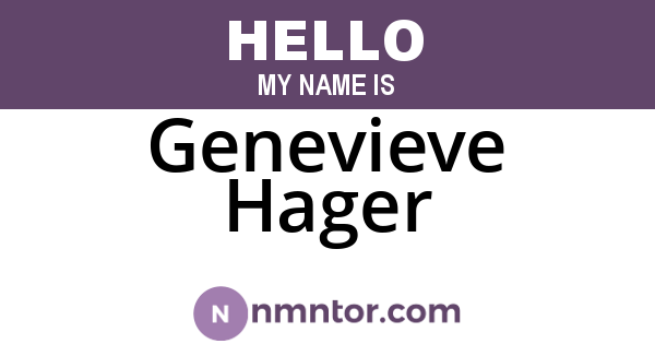 Genevieve Hager