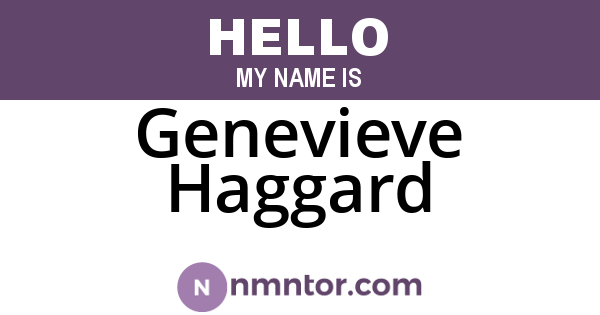Genevieve Haggard