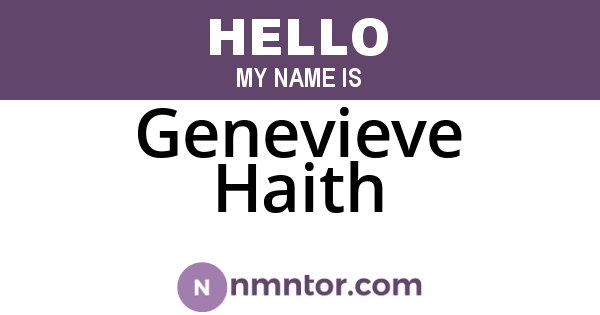 Genevieve Haith