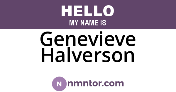 Genevieve Halverson