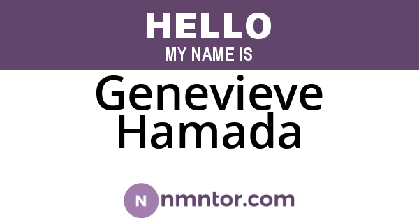 Genevieve Hamada