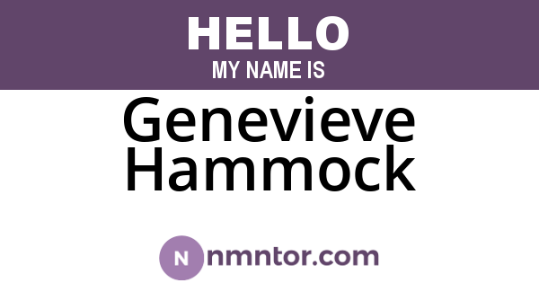 Genevieve Hammock