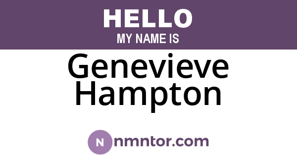 Genevieve Hampton