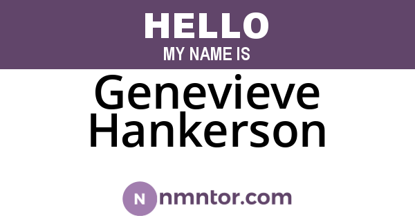 Genevieve Hankerson
