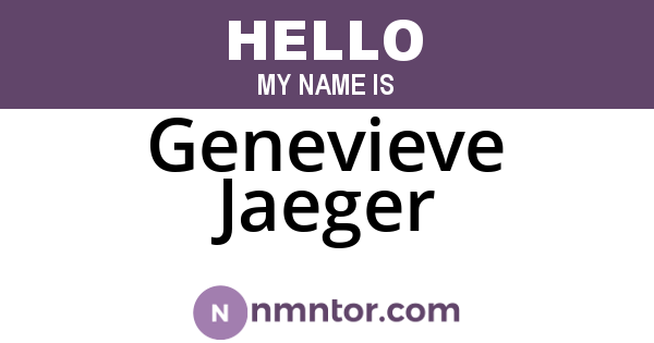 Genevieve Jaeger