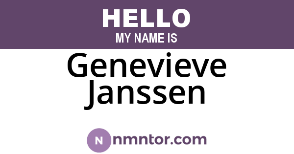 Genevieve Janssen