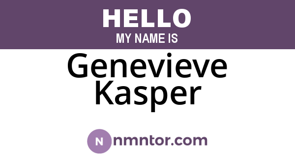 Genevieve Kasper
