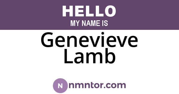 Genevieve Lamb