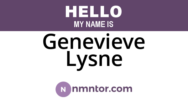 Genevieve Lysne