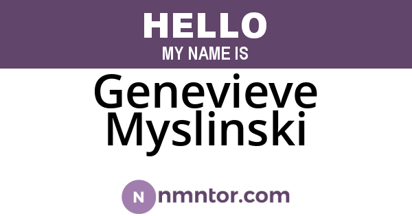 Genevieve Myslinski