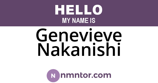 Genevieve Nakanishi