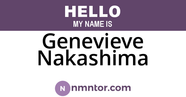 Genevieve Nakashima
