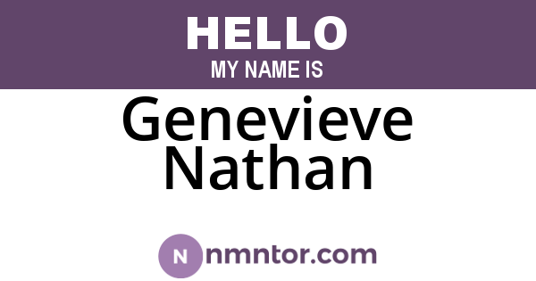 Genevieve Nathan