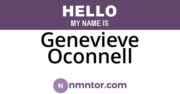 Genevieve Oconnell