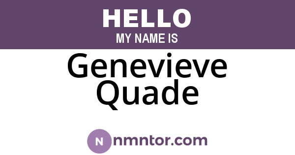 Genevieve Quade