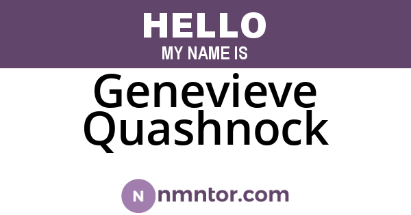 Genevieve Quashnock