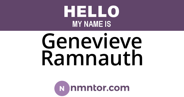 Genevieve Ramnauth