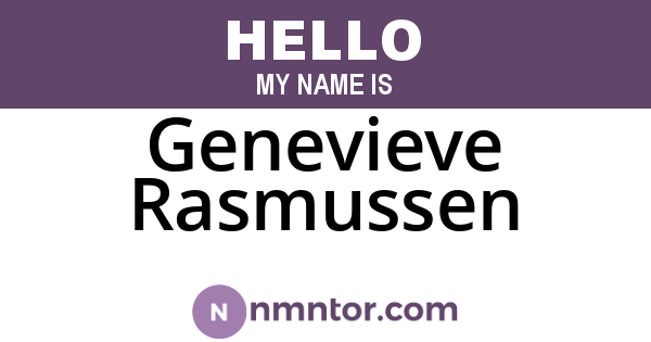 Genevieve Rasmussen