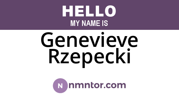 Genevieve Rzepecki