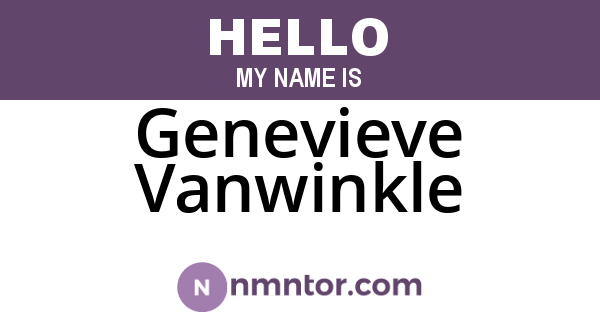 Genevieve Vanwinkle