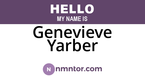 Genevieve Yarber