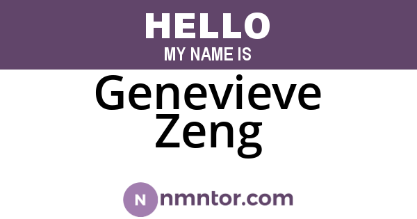 Genevieve Zeng
