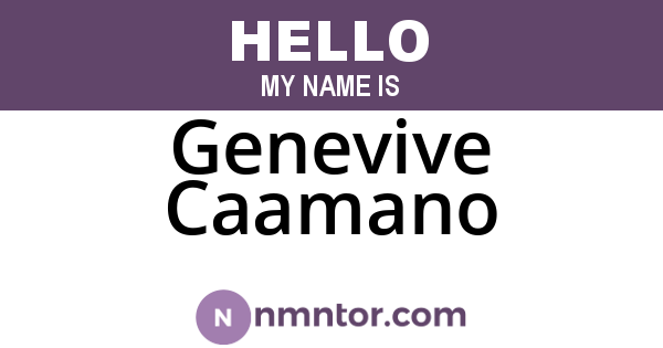 Genevive Caamano