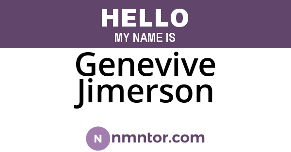 Genevive Jimerson