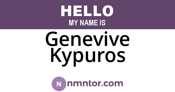 Genevive Kypuros