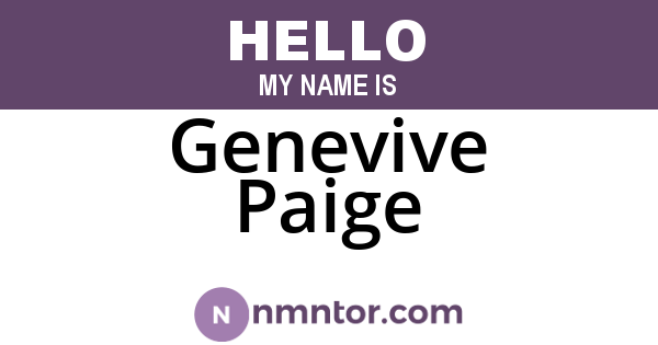 Genevive Paige