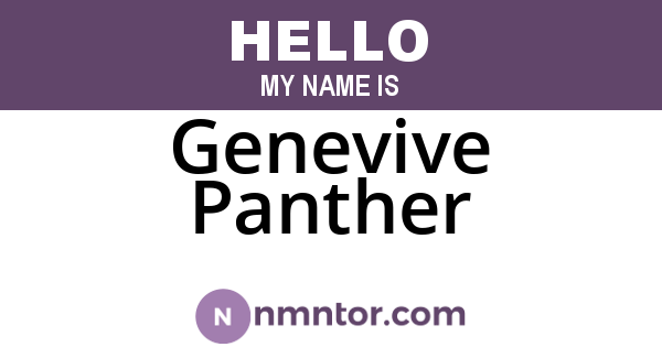 Genevive Panther