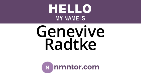 Genevive Radtke