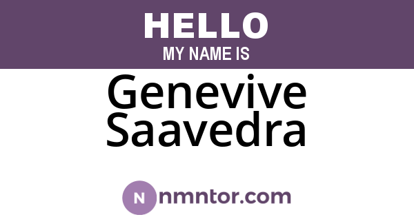 Genevive Saavedra