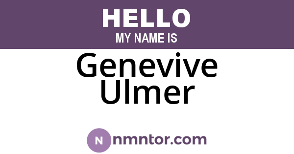 Genevive Ulmer