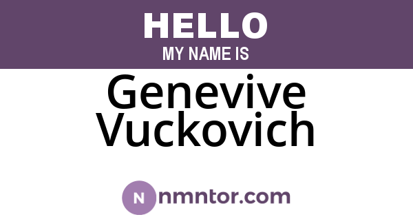 Genevive Vuckovich