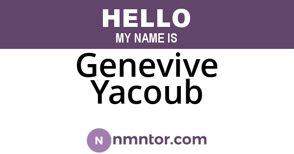 Genevive Yacoub