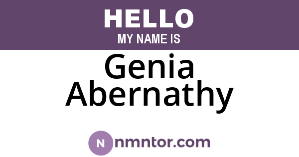 Genia Abernathy