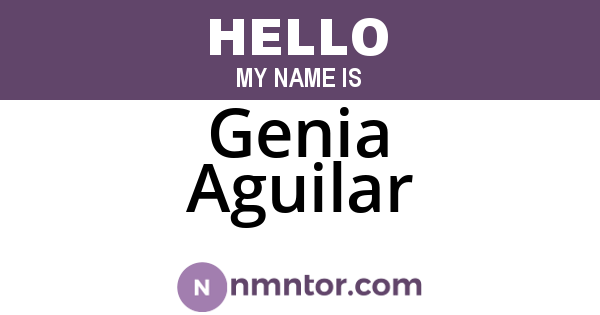 Genia Aguilar