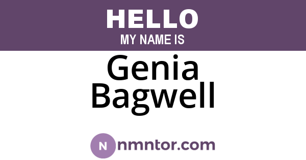 Genia Bagwell