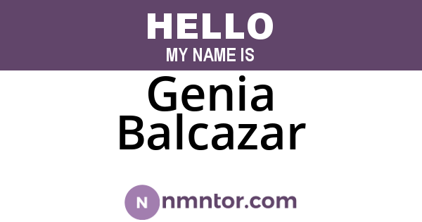 Genia Balcazar