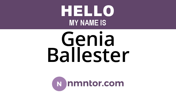 Genia Ballester