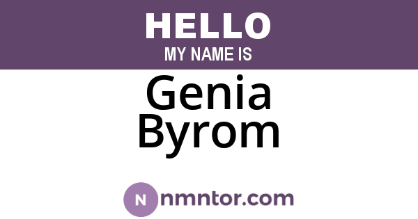Genia Byrom