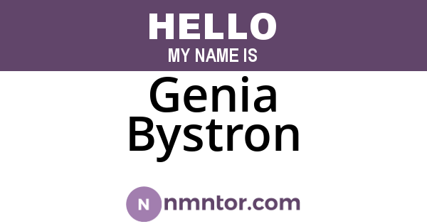 Genia Bystron