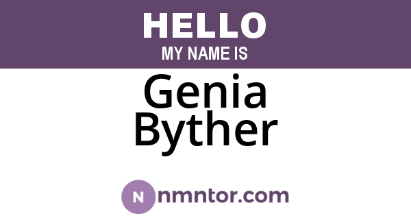 Genia Byther
