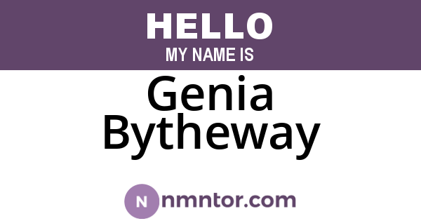Genia Bytheway
