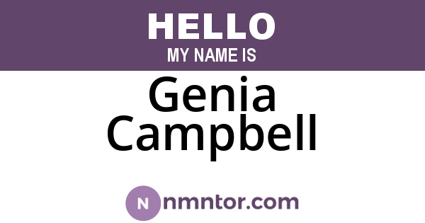 Genia Campbell