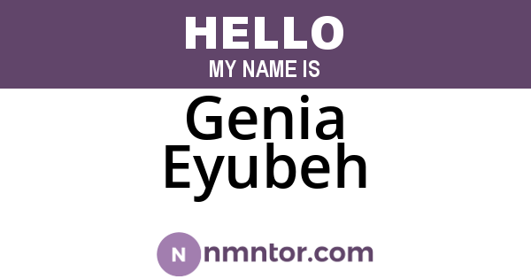 Genia Eyubeh