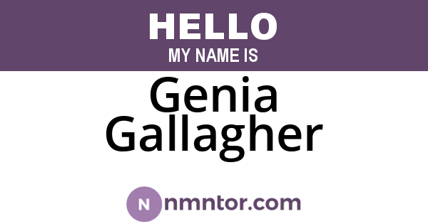 Genia Gallagher
